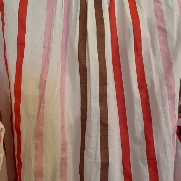 Velvet by Graham & Spencer Striped Button-Down Blouse with Peasant Sleeves - Picture 6 of 10